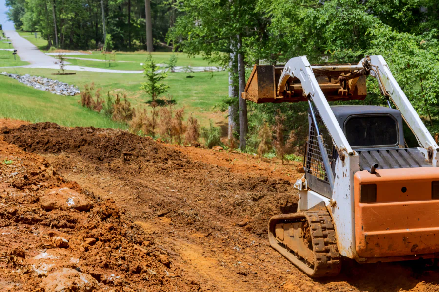 service building pads work and land grading